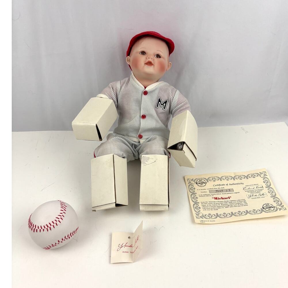 VTG Porcelain Doll‎ Michael By Yolanda Bello Knowles China Company 1991